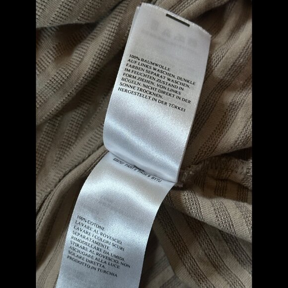 AllSaints T Shirt Medium Mens Green Striped Slamer Short Sleeve Crewneck Tee - Picture 7 of 9